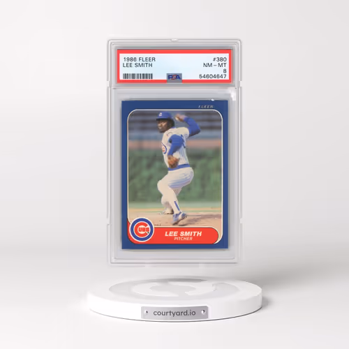 1986 Fleer #380 Lee Smith (PSA 8 NM-MT)
