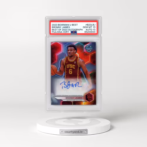 2023 Bowman University Best Best of 2023 Autographs #B23LBJ Bronny James (PSA 10 GEM MINT)