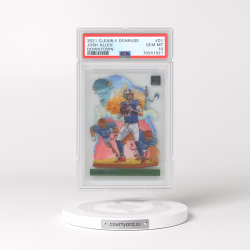 2021 Panini Clearly Donruss Downtown #D1 Josh Allen (PSA 10 GEM MINT)