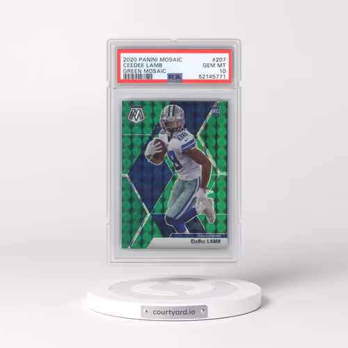 2020 Panini Mosaic #207 Ceedee Lamb - Green Mosaic (PSA 10 GEM MINT)