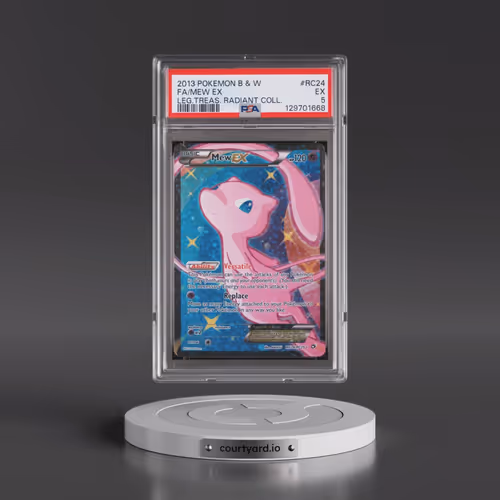 2013 Pokémon Black & White Legendary Treasures Radiant Collection #RC24 Mew EX - Holo Full Art (PSA