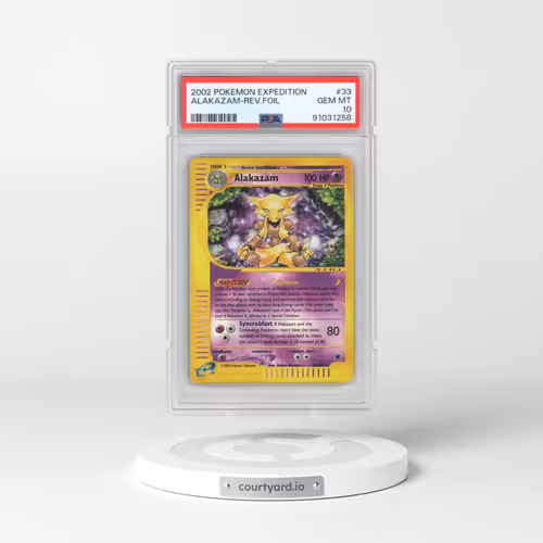 2002 Pokémon Expedition #33 Alakazam - Reverse Foil (PSA 10 GEM MINT)