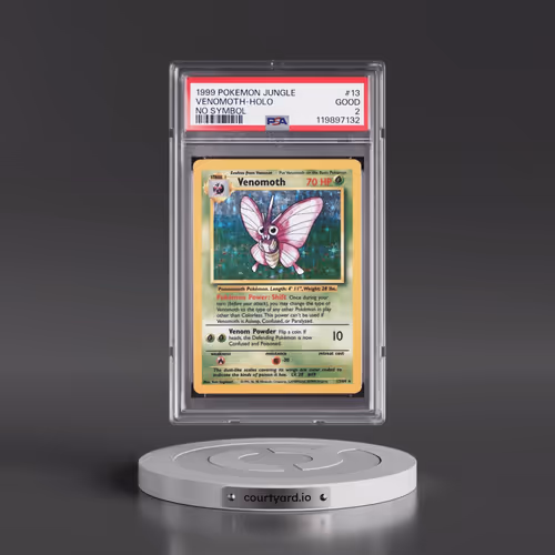 1999 Pokémon Jungle #13 Venomoth - Holo No Symbol (PSA 2 GOOD)