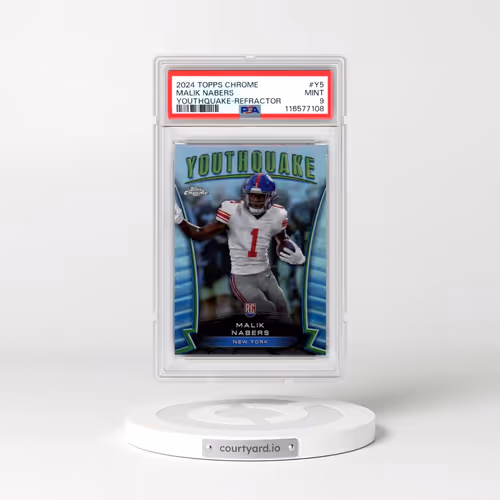 2024 Topps Chrome Youthquake #Y5 Malik Nabers - Refractor (PSA 9 MINT)