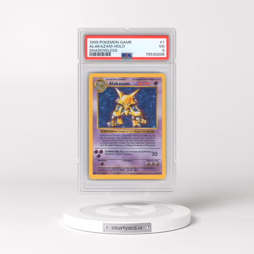 1999 Pokémon Game #1 Alakazam - Holo Shadowless (PSA 3 VG)