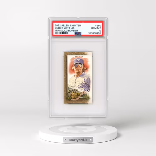 2022 Topps Allen & Ginter #250 Bobby Witt Jr. - Mini-Gold Border (PSA 10 GEM MINT)