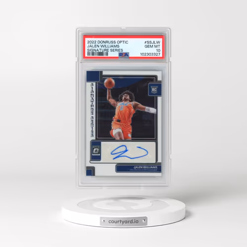 2022 Panini Donruss Optic Signature Series #SSJLW Jalen Williams (PSA 10 GEM MINT)