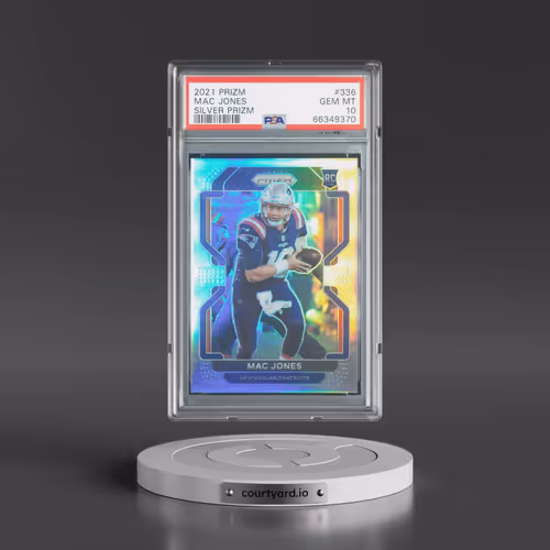 2021 Panini Prizm #336 Mac Jones - Silver Prizm (PSA 10 GEM MINT)