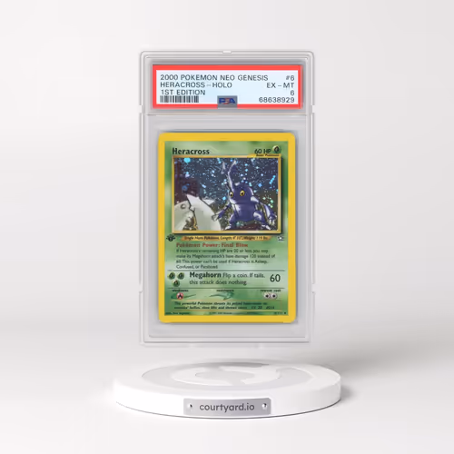 2000 Pokémon Neo Genesis #6 Heracross - 1st Edition Holo (PSA 6 EX-MT)