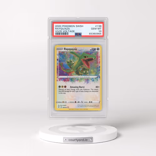 2020 Pokémon Sword & Shield Vivid Voltage #138 Rayquaza (PSA 10 GEM MINT)