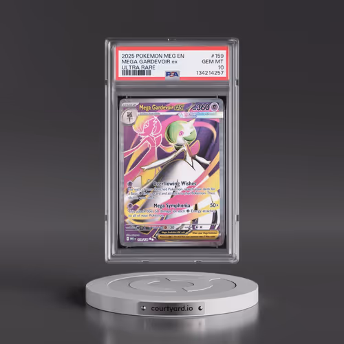 2025 Pokémon Meg EN-Mega Evolution #159 Mega Gardevoir EX - Holo Ultra Rare (PSA 10 GEM MINT)