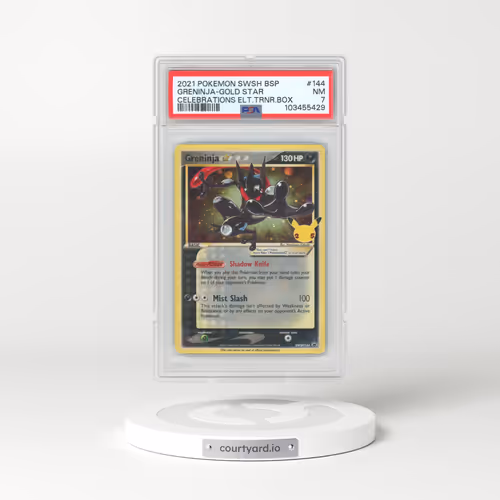 2021 Pokémon Swsh Black Star Promo #144 Greninja-Gold Star - Celebrations Elite Trainer Box (PSA 7 NM)