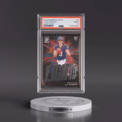 2024 Panini Donruss Optic Light It Up #2 JJ McCarthy (PSA 9 MINT)