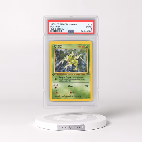 1999 Pokémon Jungle #26 Scyther - 1st Edition (PSA 9 MINT)