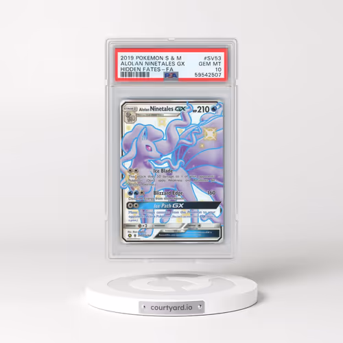 2019 Pokémon Sun & Moon Hidden Fates #SV53 Alolan Ninetales GX - Holo Full Art (PSA 10 GEM MINT)