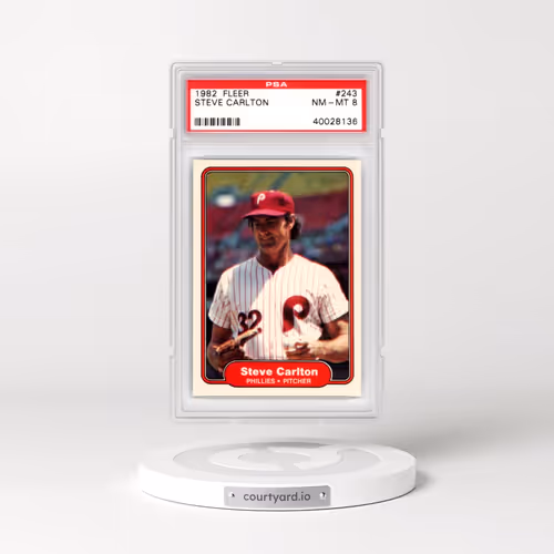 1982 Fleer #243 Steve Carlton (PSA 8 NM-MT)