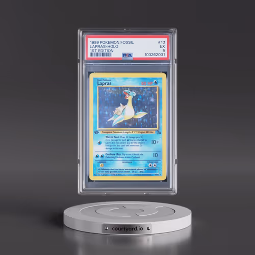 1999 Pokémon Fossil #10 Lapras - 1st Edition Holo (PSA 5 EX)