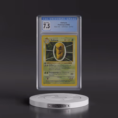 1999 Base Set #33/102 Kakuna - 1st Edition 1st Edition (CGC 7.5 NM+)