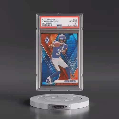 2023 Panini Phoenix #109 Jordan Addison - Fire Burst (PSA 10 GEM MINT)