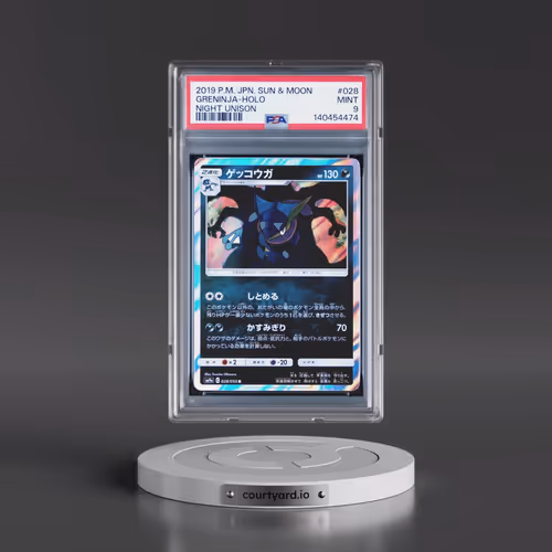 2019 Pokémon Sun & Moon Strength Expansion Pack Night Unison #028 Greninja - Holo (PSA 9 MINT)