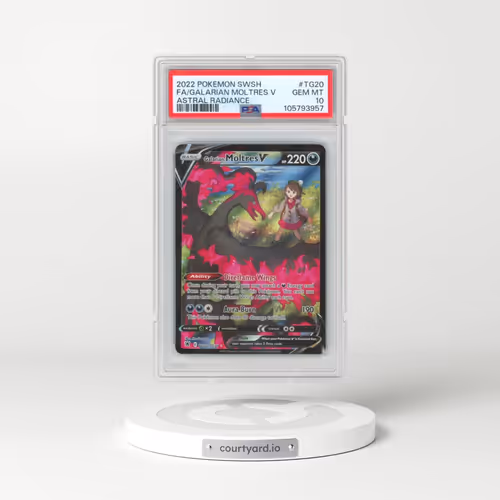 2022 Pokémon Sword & Shield Astral Radiance #TG20 Galarian Moltres V - Holo Full Art (PSA 10 GEM MINT)