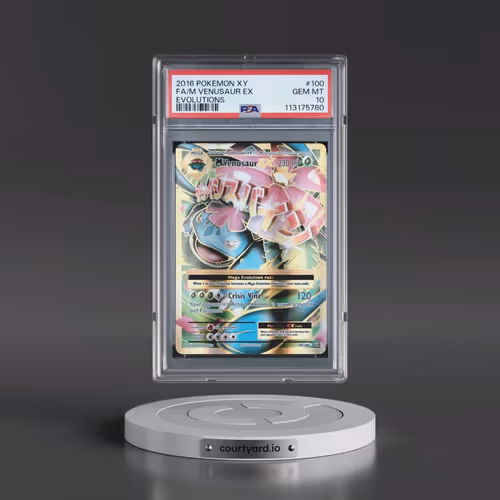 2016 Pokémon XY Evolutions #100 M Venusaur EX - Holo Full Art (PSA 10 GEM MINT)