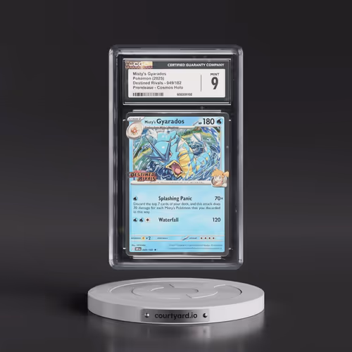 2025 Destined Rivals - DRI EN #049/182 Misty's Gyarados - Prerelease (Cosmos Holo) (CGC 9 MINT)