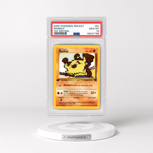 2000 Pokémon Rocket #61 Mankey - 1st Edition (PSA 10 GEM MINT)