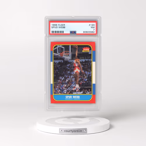 1986 Fleer #120 Spud Webb (PSA 7 NM)