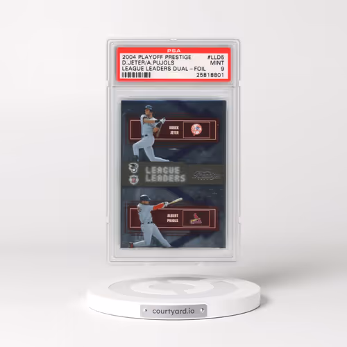 2004 Playoff Prestige League Leaders Dual #LLD5 Albert Pujols/Derek Jeter - Foil (PSA 9 MINT)