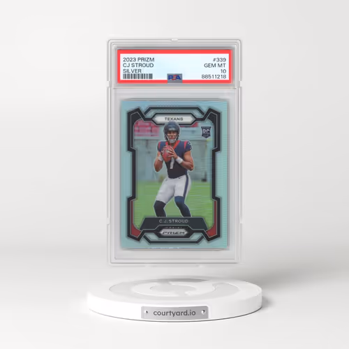 2023 Panini Prizm #339 CJ Stroud - Silver Prizm (PSA 10 GEM MINT)