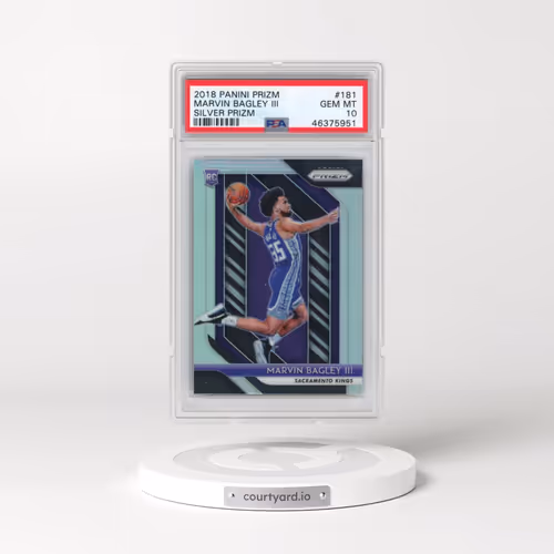 2018 Panini Prizm #181 Marvin Bagley III - Silver Prizm (PSA 10 GEM MINT)