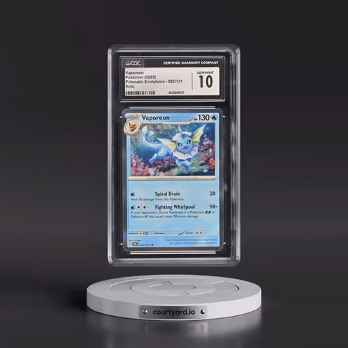 2025 Prismatic Evolutions - PRE EN #022/131 Vaporeon - Holo (CGC 10 GEM MINT)