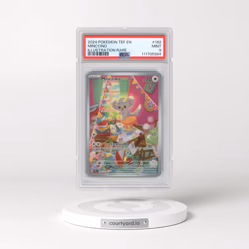 2024 Pokémon Tef EN-Temporal Forces #182 Minccino - Illustration Rare (PSA 9 MINT)