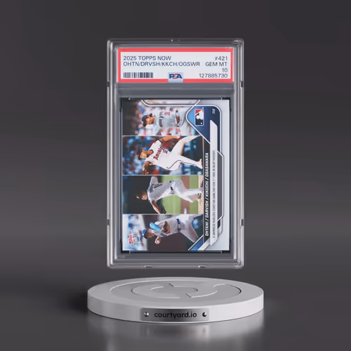2025 Topps Now #421 Shinnosuke Ogasawara/Shohei Ohtani/YU Darvish/Yusei Kikuchi (PSA 10 GEM MINT)