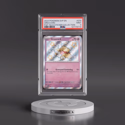 2024 Pokémon Svp EN-SV Black Star Promo #070 Greavard - Paldean Fates Tech Sticker Collection (PSA 9