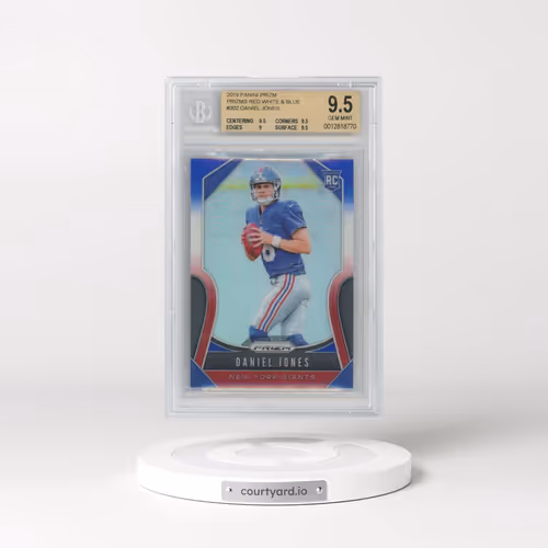 2019 Panini Prizm #302 Daniel Jones - Red/White/Blue Prizm (BGS 9.5 GEM MINT)