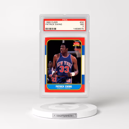 1986 Fleer #32 Patrick Ewing (PSA 7 NM)