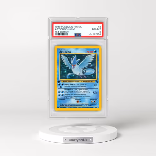 1999 Pokémon Fossil #2 Articuno - 1st Edition Holo (PSA 8 NM-MT)