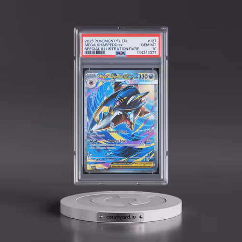 2025 Pokémon Pfl EN-Phantasmal Flames #127 Mega Sharpedo EX - Holo Special Illustration Rare (PSA 10