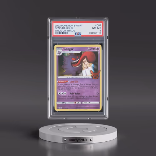 2021 Pokémon Sword & Shield Chilling Reign #057 Gengar - Holo Trick or Trade 2022 (PSA 8 NM-MT)