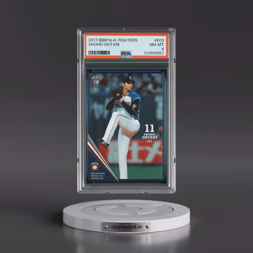 2017 BBM Hokkaido Nippon Ham Fighters #F03 Shohei Ohtani (PSA 8 NM-MT)