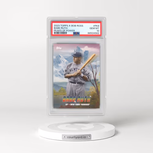 2023 Topps X Bob Ross the Joy of Baseball Peaks of Power #PK8 Babe Ruth (PSA 10 GEM MINT)