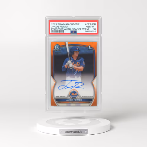 2023 Bowman Chrome Prospect Autographs #CPAJRR Jacob Reimer - Orange Wave (PSA 10 GEM MINT)