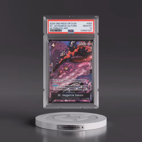 2025 One Piece OP13-Carrying on His Will #083 St. Jaygarcia Saturn - Alternate Art (PSA 10 GEM MINT)