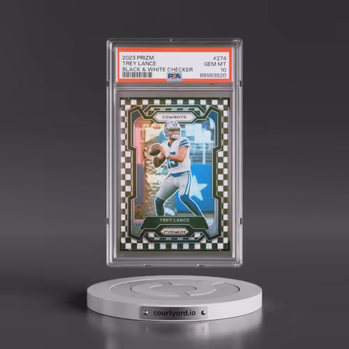 2023 Panini Prizm #274 Trey Lance - Black & White Checker (PSA 10 GEM MINT)