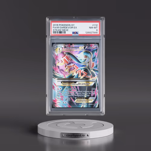 2016 Pokémon XY Steam Siege #112 M Gardevoir EX - Holo Full Art (PSA 8 NM-MT)