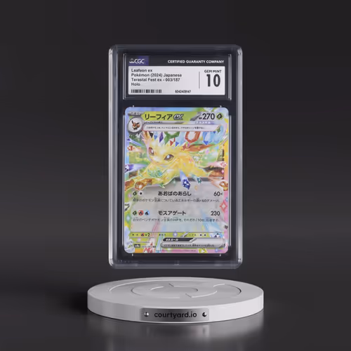 2024 High Class Pack: Terastal Fest ex - sv8a #003/187 Leafeon ex - Holo (CGC 10 GEM MINT)