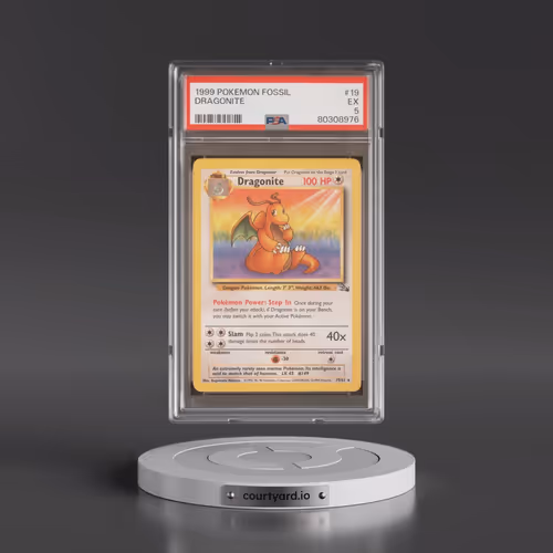 1999 Pokémon Fossil #19 Dragonite (PSA 5 EX)