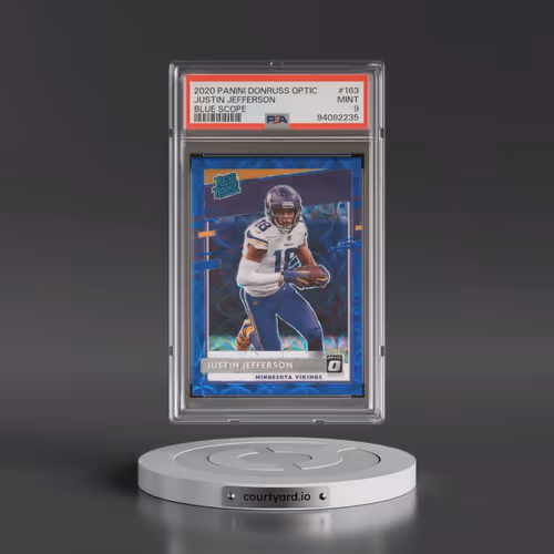 2020 Panini Donruss Optic #163 Justin Jefferson - Blue Scope (PSA 9 MINT)